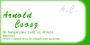 arnold csosz business card